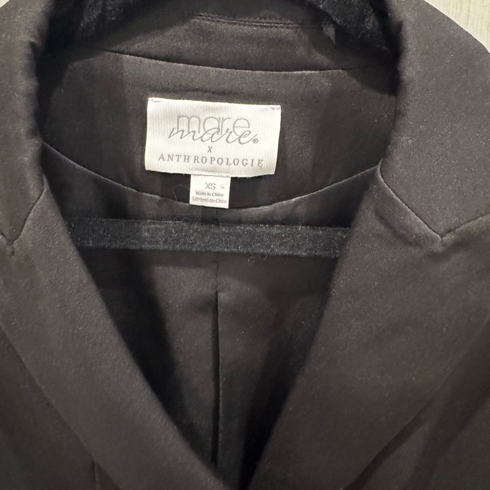 Anthropologie Sleeveless Double-Breasted Black Blazer Dress Mare Mare - Picture 2 of 6